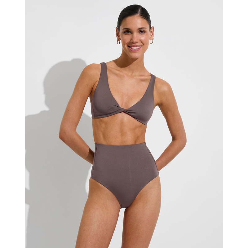 Twisted Plunge Top - Stormy