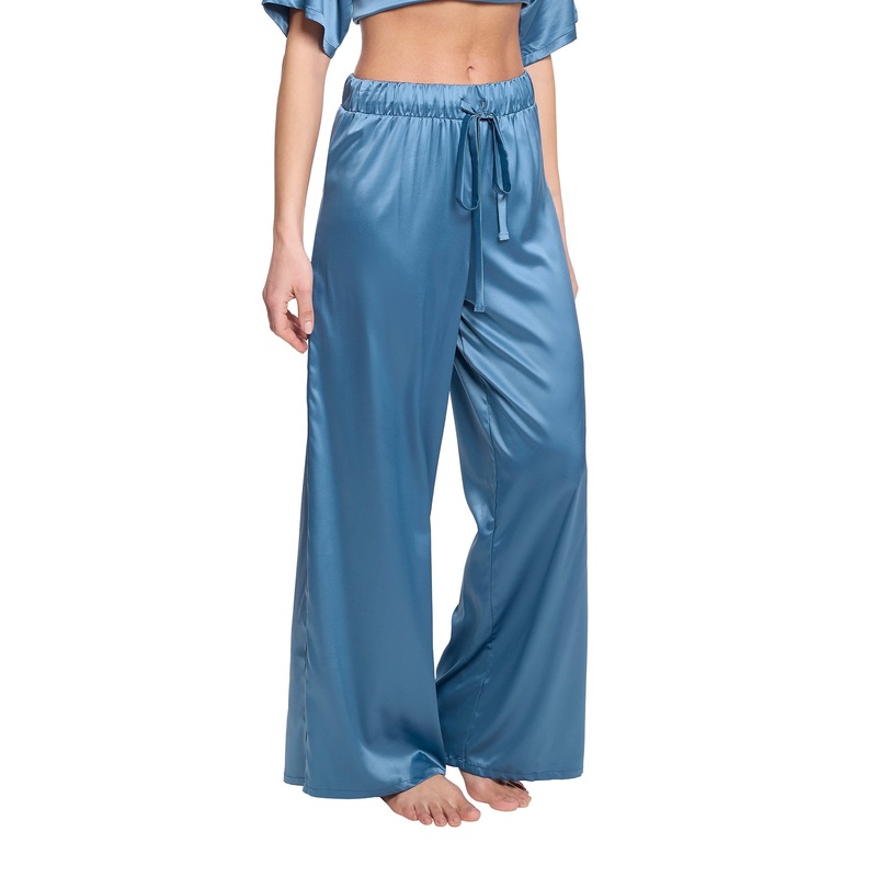 Satin Sleep Pant Bath Time Blue