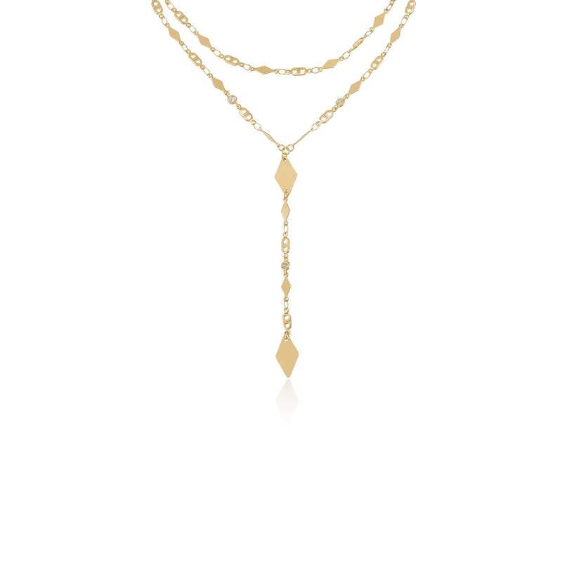 Augustine Layered Lariat Necklace