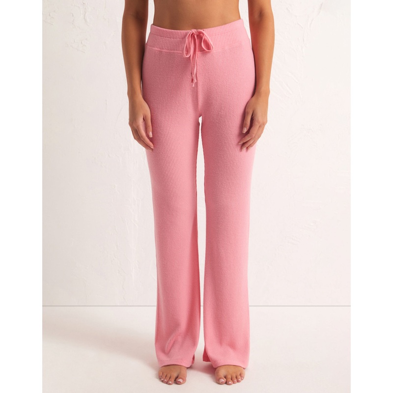 Beach Walk Rib Flare Pant by Z Supply - Cabana Pink