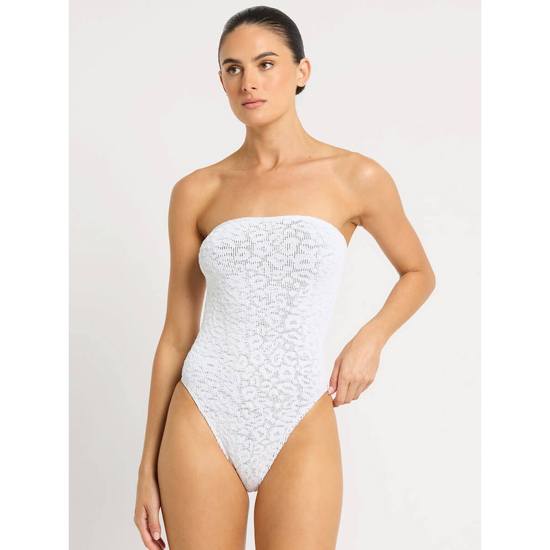 Fane One Piece in White Leopard