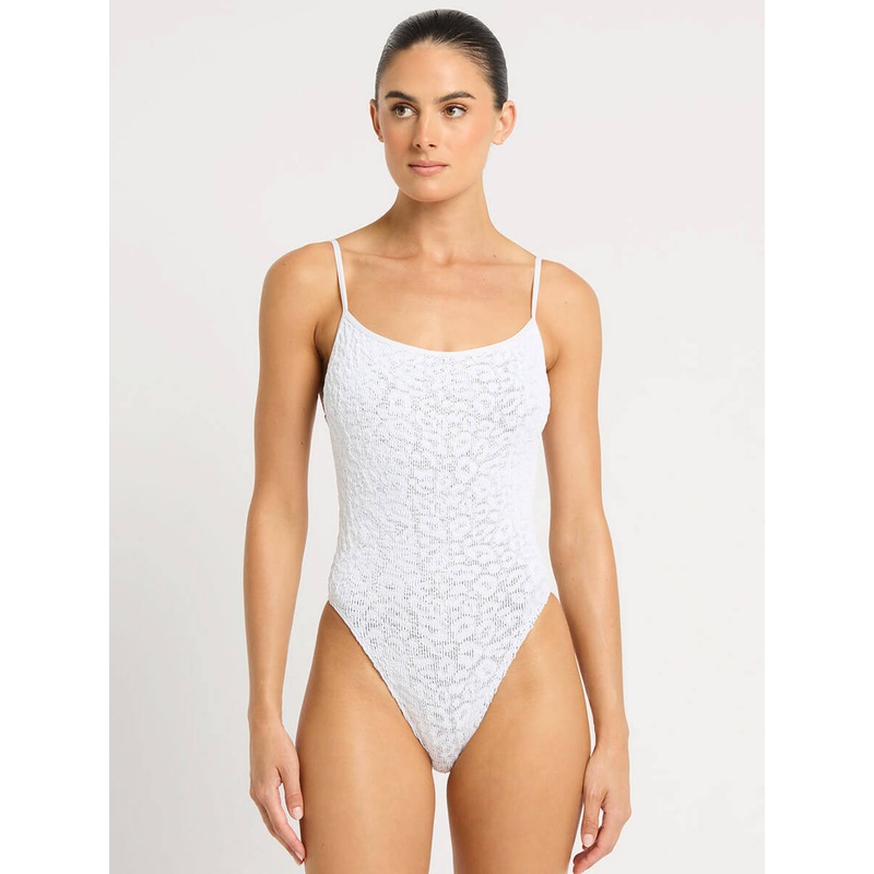 Low Palace One Piece in White Leopard