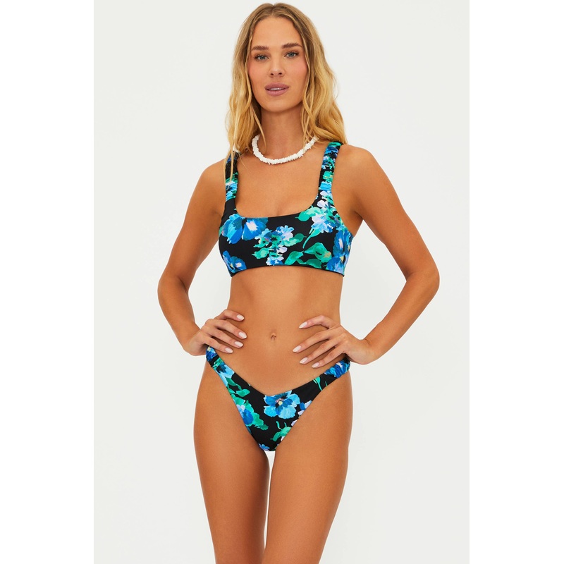 Eliza Top Black Pansy