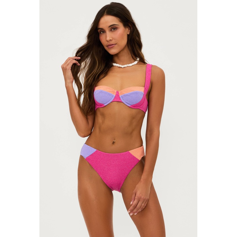 Brooks Top Coral Bay Colorblock Scrunch