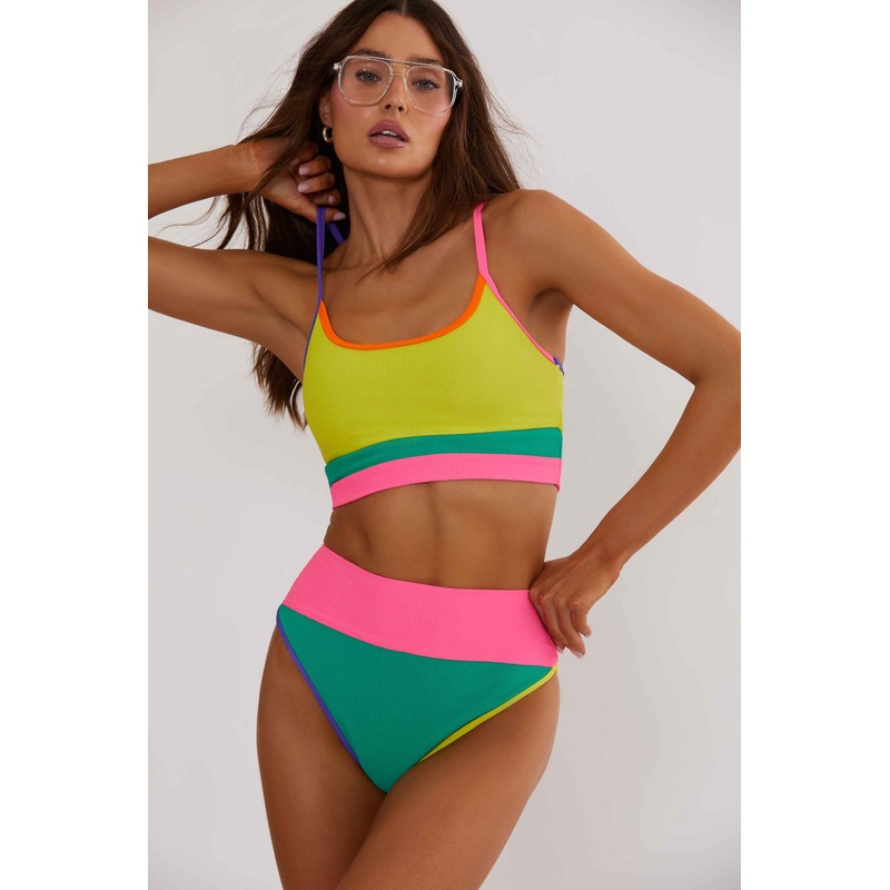 Eva Top Technicolor Colorblock