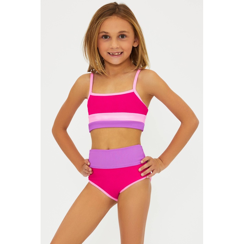 Little Eva & Emmie Set Raspberry Colorblock