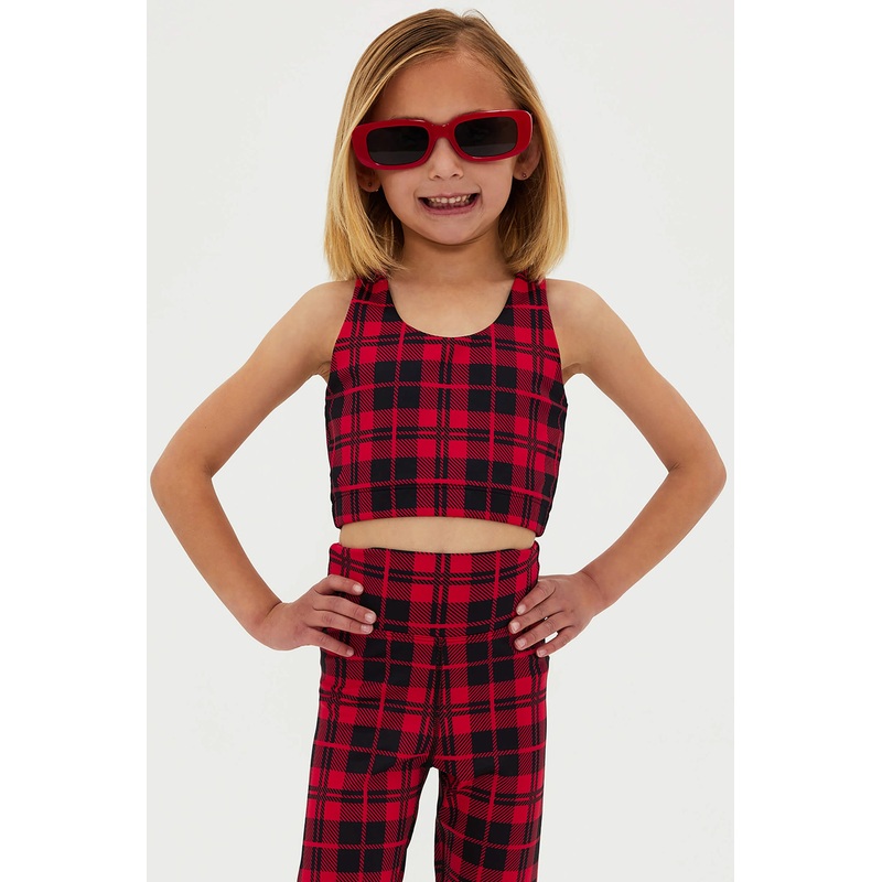 Little Clementine Top Merry Plaid