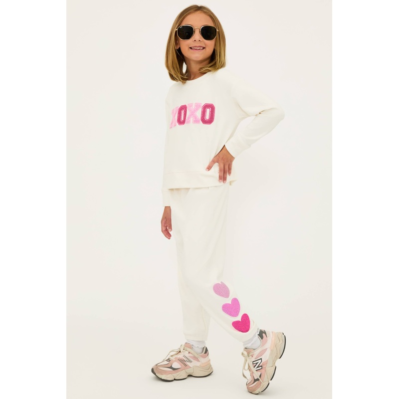 Little Georgie Pant Heart Cream