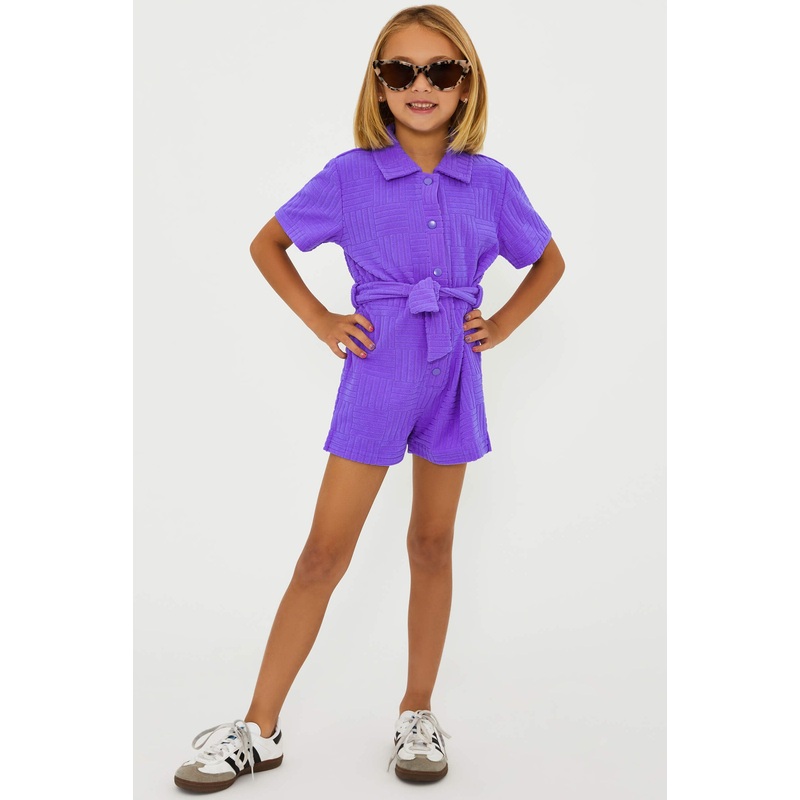 Little Gia Romper Ultra Violet Terry