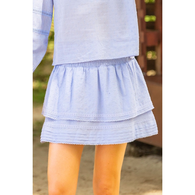 Sivota Organic Cotton Dobby Skirt | Baby Blue