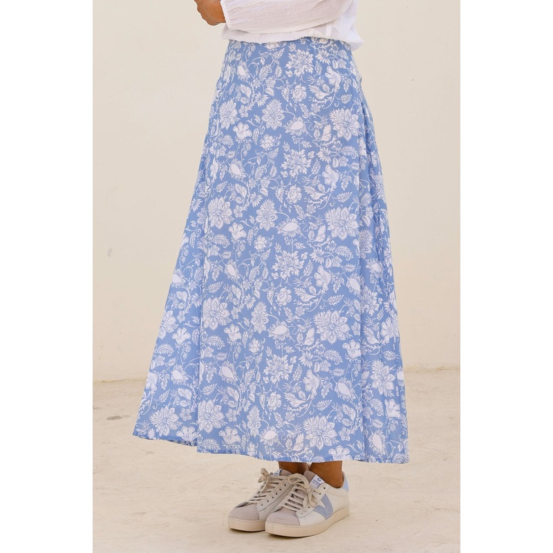Neve Skirt | Blossom Blue/White