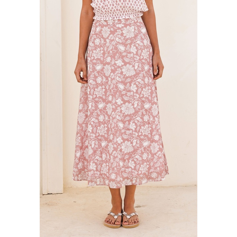 Neve Skirt | Blossom Dusty Pink/White