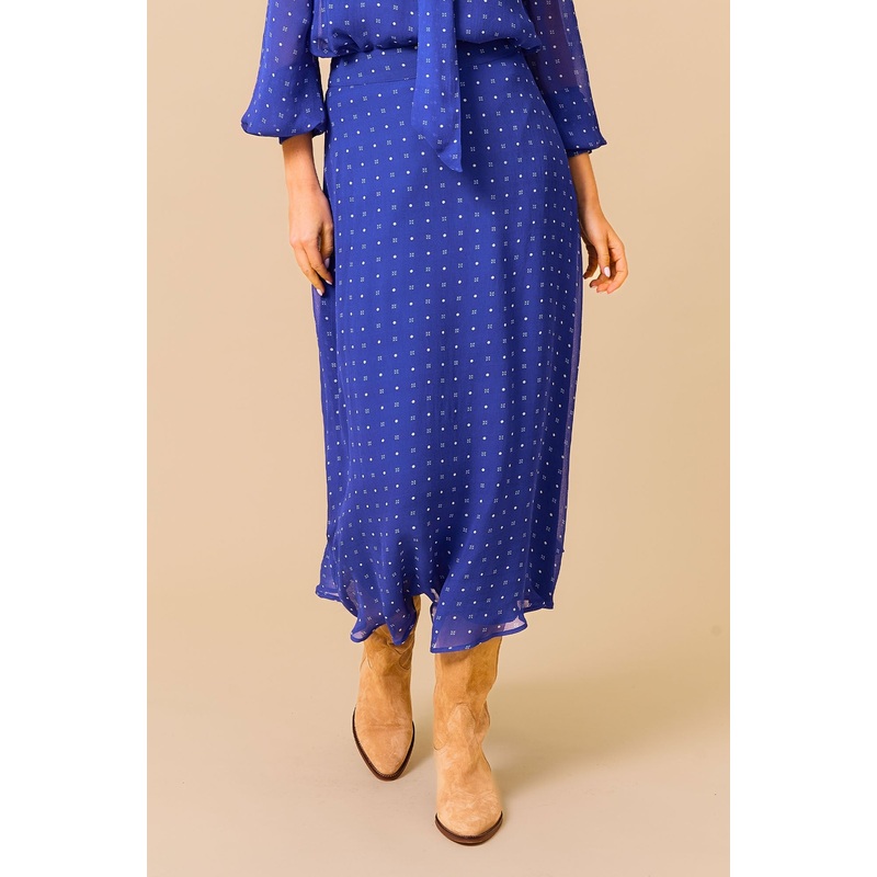 Kate Skirt | Polka Dot Cobalt/White