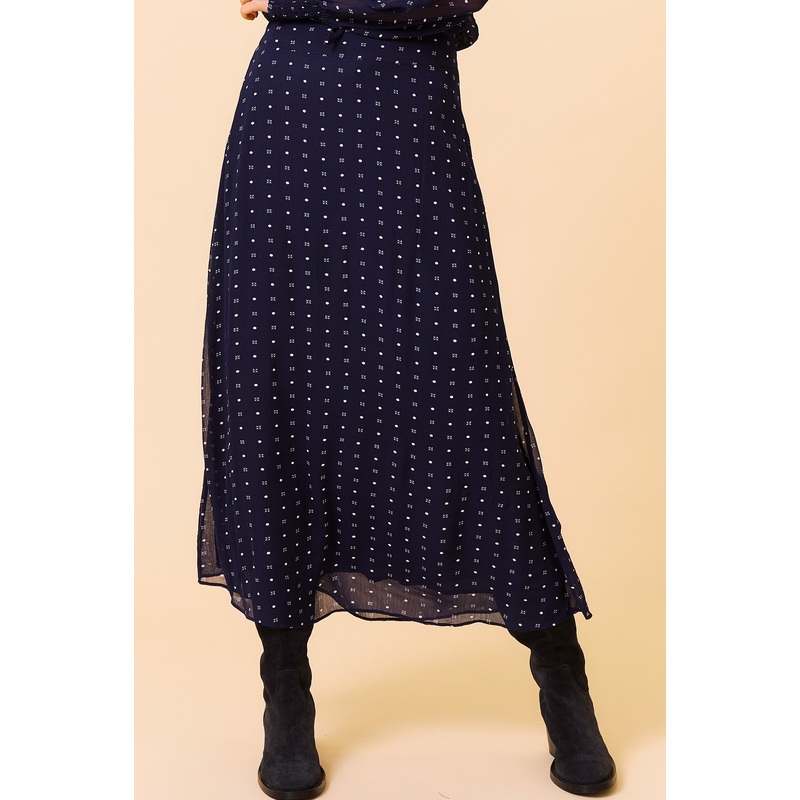 Kate Skirt | Polka Dot Navy/White